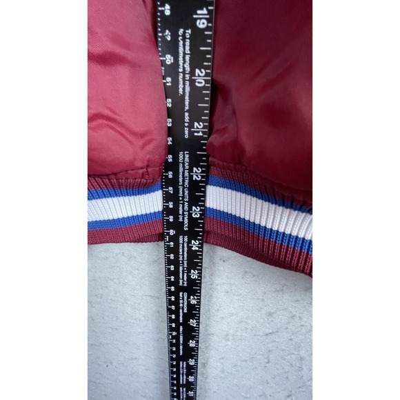 Vintage Colorado Avalanche Jacket Mens Large Red NHL Hockey Starter Sakic 19 - Picture 5 of 14